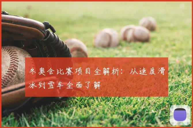 冬奥会比赛项目全解析：从速度滑冰到雪车全面了解